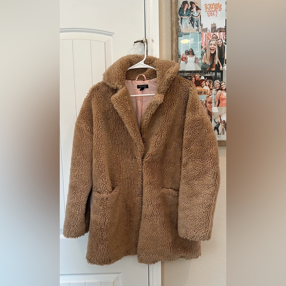TOPSHOP teddy bear coat